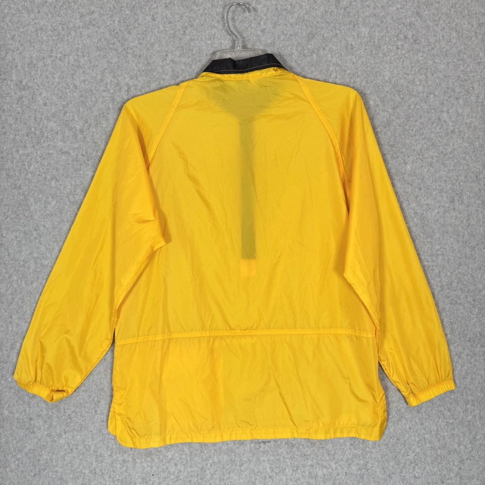 LL Bean Womens M Yellow Nylon Riptstop 1/4 Zip Pullover Windbreaker Jacket VTG - Picture 2 of 10